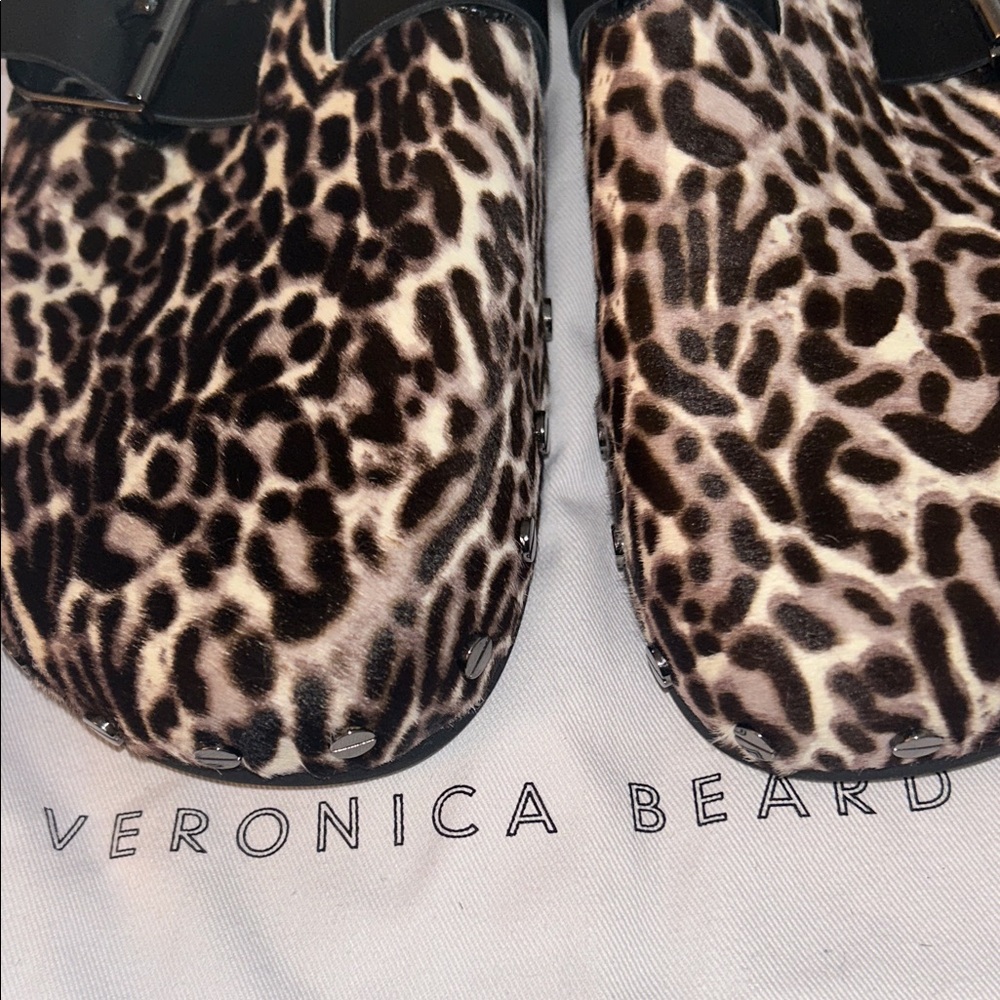 Veronica Beard Leopard and Black Mules - Picture 4 of 9